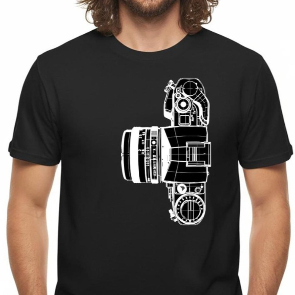 Photography Graphic Design - Camiseta vintage con diseño de cámara,