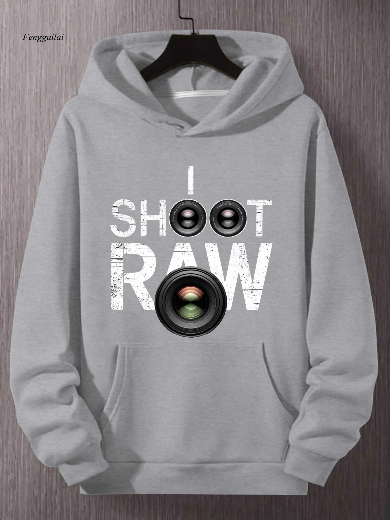 Photography Graphic Design - Shoot Raw Photography Sudadera con capucha