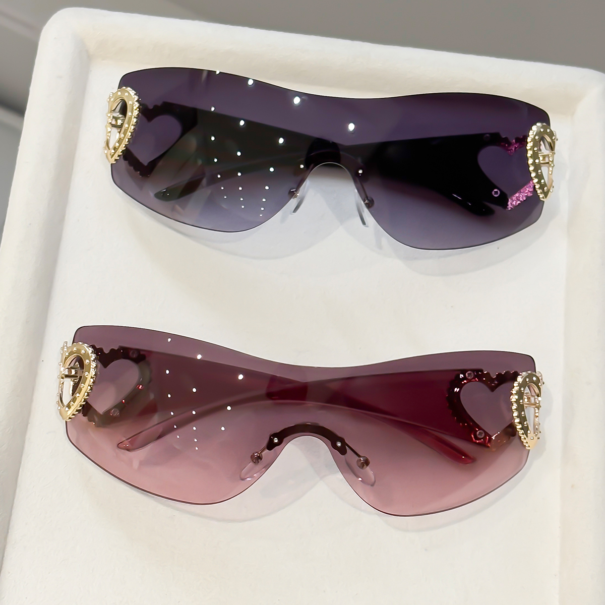 Photography Street - 2 pares de gafas Y2K sin