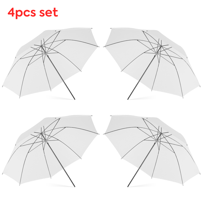 Photography Umbrella - Paraguas difusor de luz blanca transparente