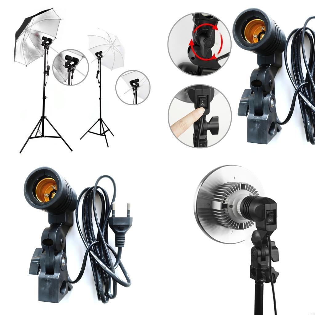 Photography Umbrella - Soporte luz E27, soporte Reflector paraguas,