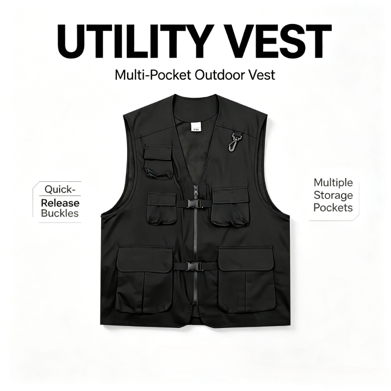 Photography Vest - Chaleco Cargo Funcional de Estilo Urbano