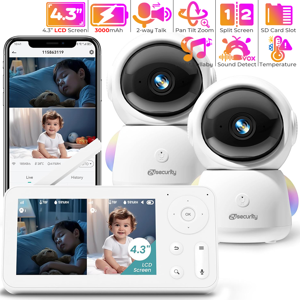 Photography Umbrella Lights - Monitor de bebé 2K con 2