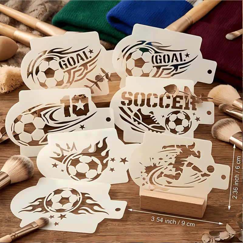 Photography Model - 6 Plantillas de Fútbol para Pintar,