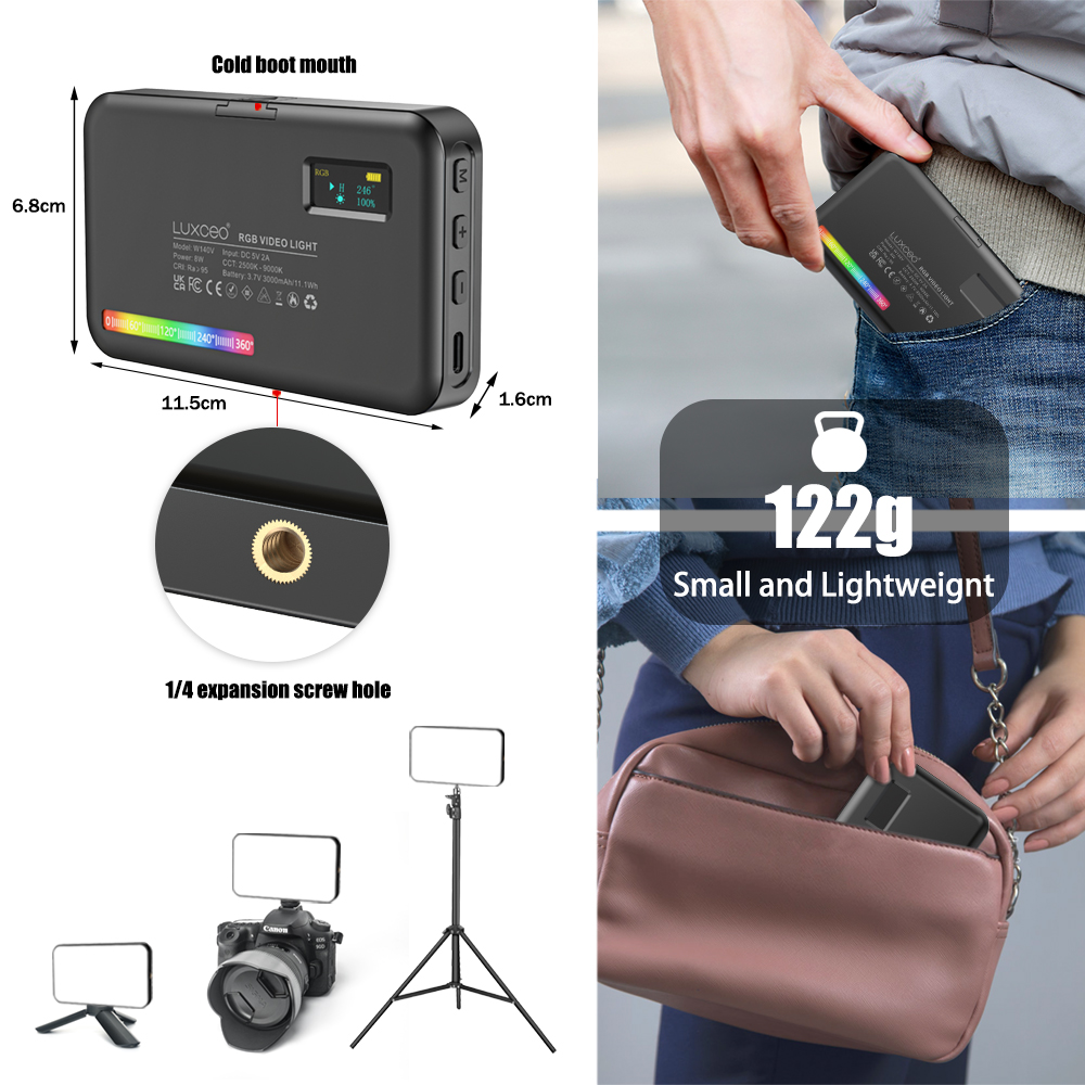 LUXCEO V10 PRO luz de vídeo RG - Photography Umbrella Lights reseña y precio