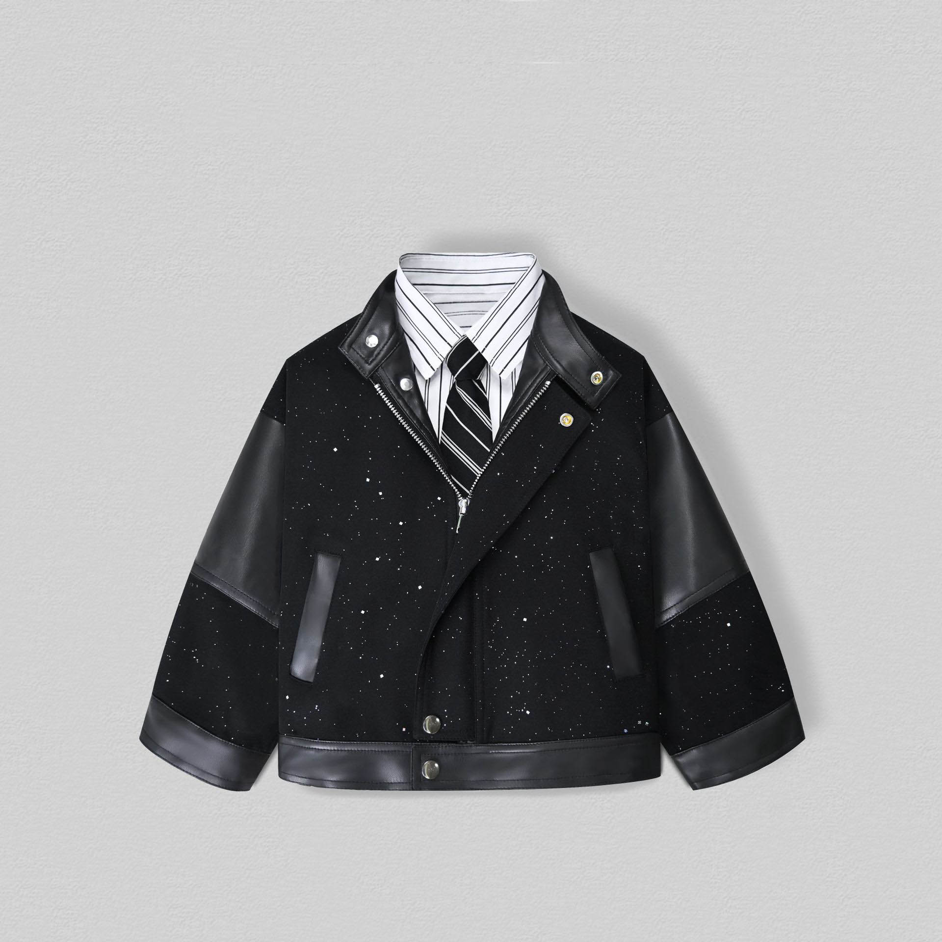 Chaqueta de cuero Pu brillante - Photography Street reseña y precio