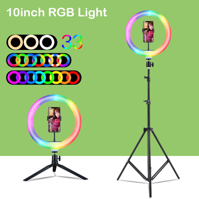 Aro de Luz LED RGB de 10 Pulga - Photography Youtube reseña y precio