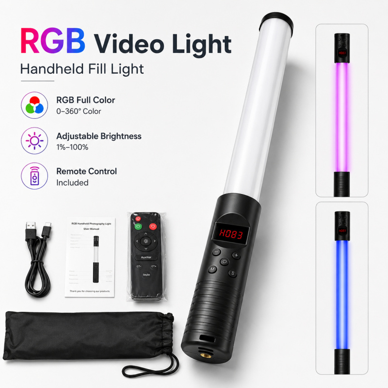 Varita de Luz de Video RGB Por - Photography Umbrella Lights reseña y precio