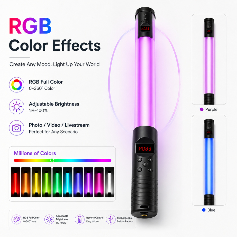 Varita de Luz de Video RGB Por - Photography Umbrella Lights reseña y precio