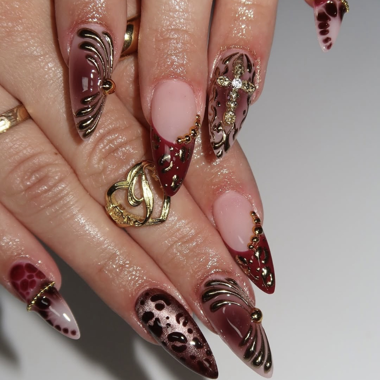Uñas postizas color rojo vino  - Photography Tips reseña y precio