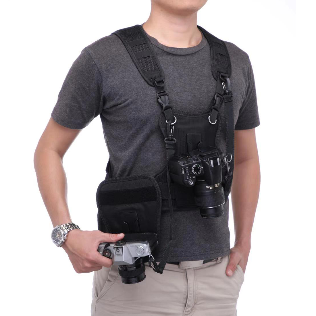 Correa de hombro doble para cá - Photography Vest reseña y precio